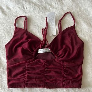Size small burgundy crop top
